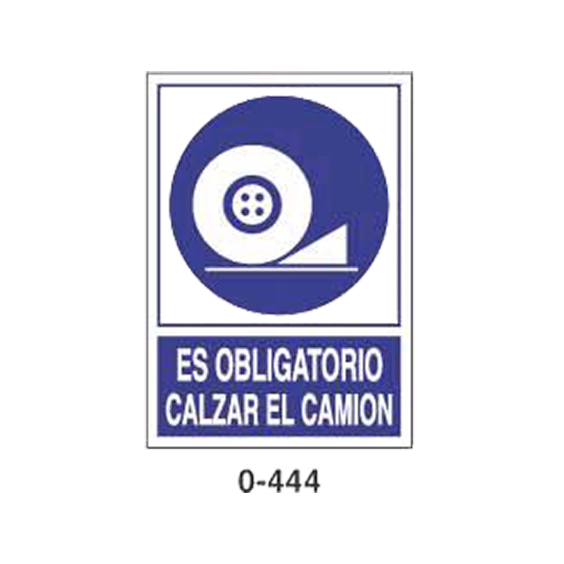 Placa de Obligación Tipo 2 (Placa - Clase B)//Mandatory Signboard Type 2 (Plastic Sheet - Class B)