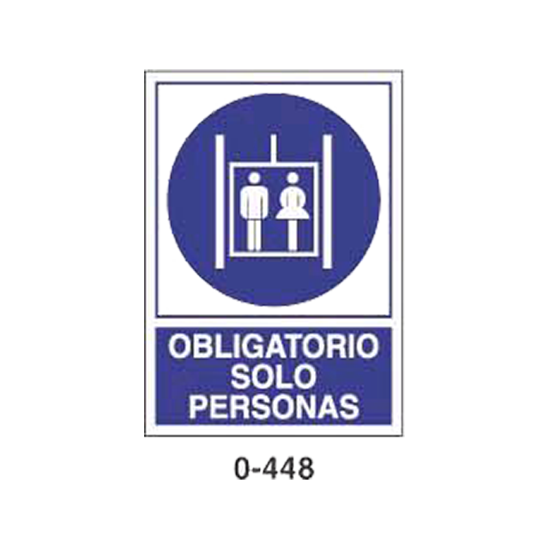 Placa de Obligación Tipo 2 (Placa - Clase B)//Mandatory Signboard Type 2 (Plastic Sheet - Class B)