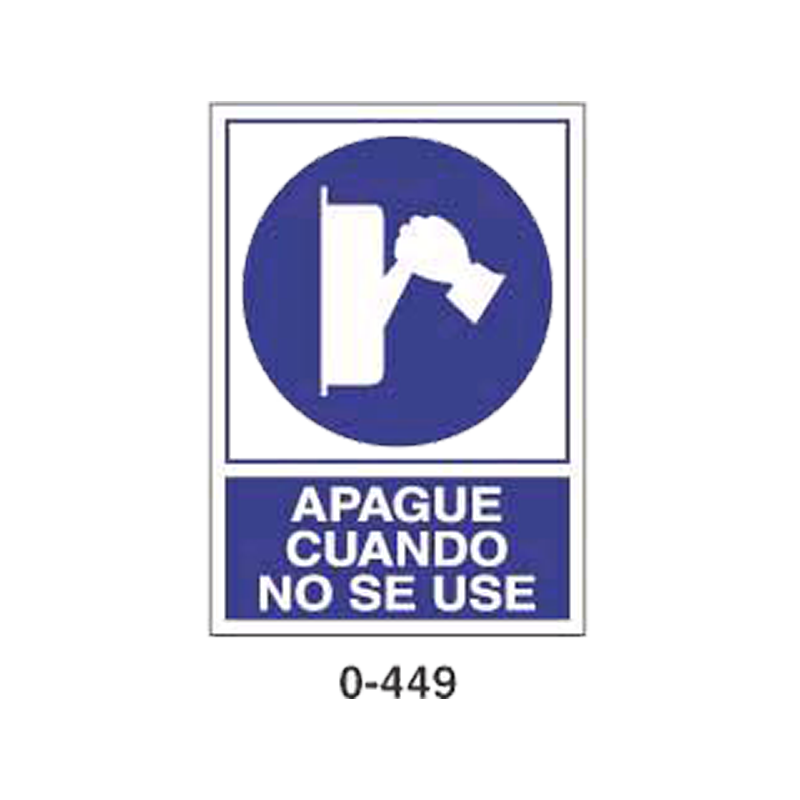 Placa de Obligación Tipo 2 (Placa - Clase B)//Mandatory Signboard Type 2 (Plastic Sheet - Class B)