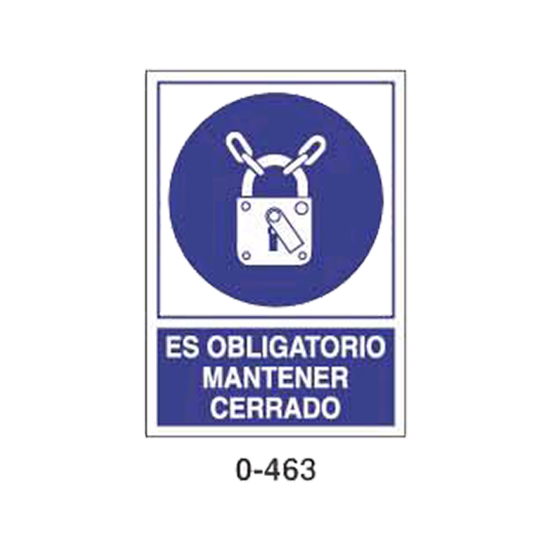 Placa de Obligación Tipo 2 (Placa - Clase B)//Mandatory Signboard Type 2 (Plastic Sheet - Class B)