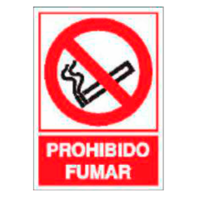 Placa de Prohibición y PCI Tipo 1 (Placa - Clase B)//Prohibition and Fire Signboard Type 1 (Plastic Sheet - Class B)