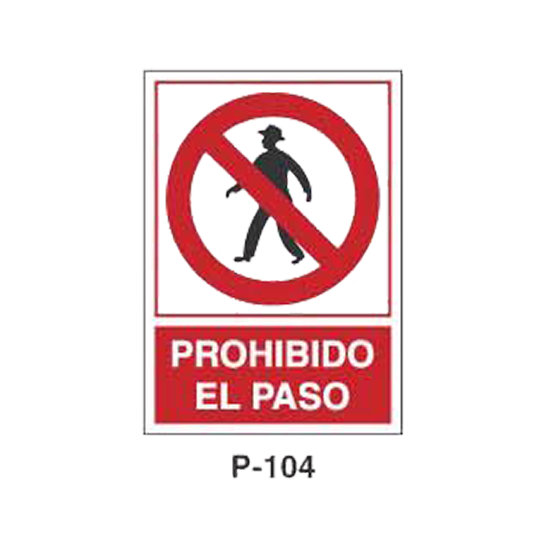 Placa de Prohibición y PCI Tipo 1 (Lámina - Clase A)//Prohibition and Fire Signboard Type 1 (Plastic Sheet - Class A)