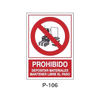 Placa de Prohibición y PCI Tipo 1 (Lámina - Clase A)//Prohibition and Fire Signboard Type 1 (Plastic Sheet - Class A)