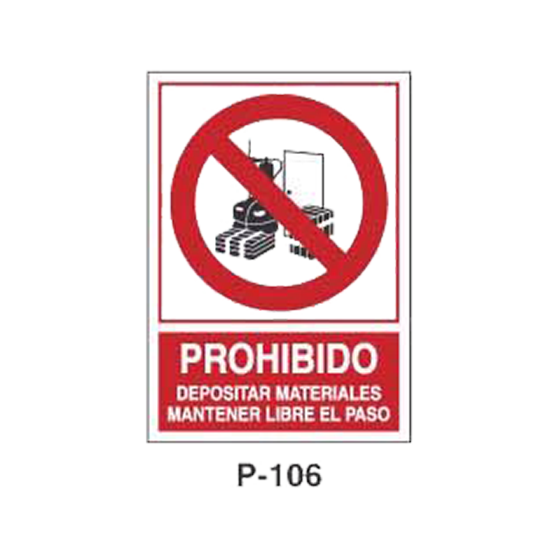 Placa de Prohibición y PCI Tipo 1 (Placa - Clase B)//Prohibition and Fire Signboard Type 1 (Plastic Sheet - Class B)