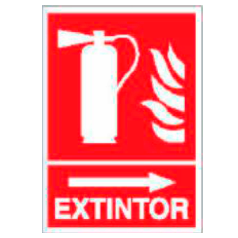 Placa de Prohibición y PCI Tipo 1 (Lámina - Clase A)//Prohibition and Fire Signboard Type 1 (Plastic Sheet - Class A)
