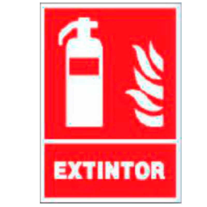 Placa de Extintor (PCI) Tipo 1 (Placa - Clase B)//Prohibition and Fire Signboard Type 1 (Plastic Sheet - Class B)