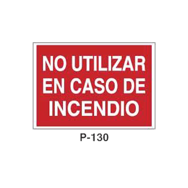 Placa de Prohibición y PCI Tipo 1 (Lámina - Clase A)//Prohibition and Fire Signboard Type 1 (Plastic Sheet - Class A)