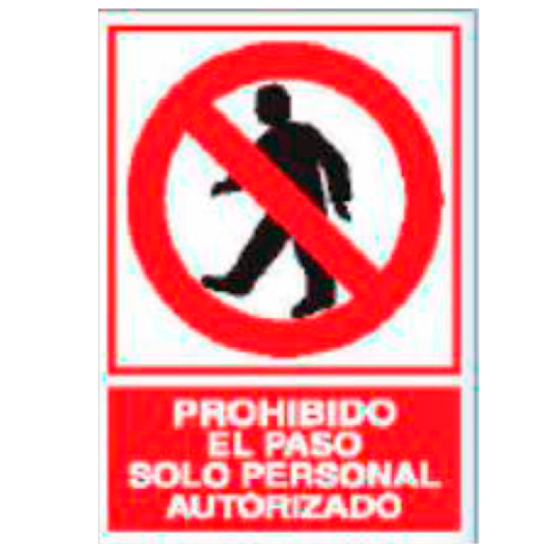 Placa de Prohibición y PCI Tipo 1 (Placa - Clase B)//Prohibition and Fire Signboard Type 1 (Plastic Sheet - Class B)