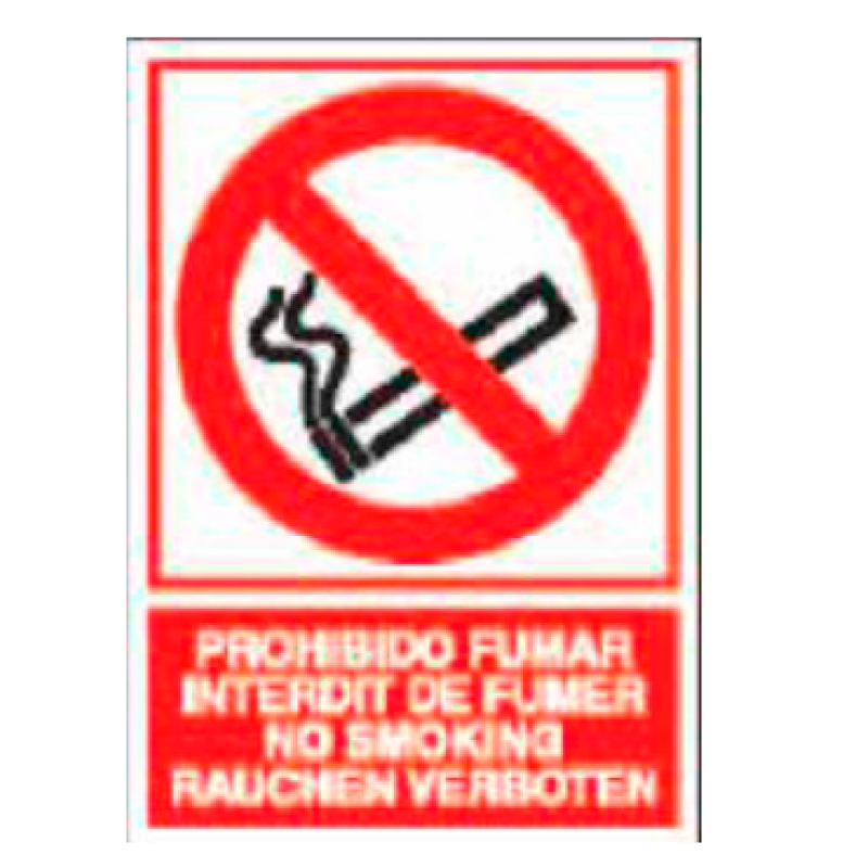 Placa de Prohibición y PCI Tipo 2 (Lámina - Clase A)//Prohibition and Fire Signboard Type 2 (Plastic Sheet - Class A)