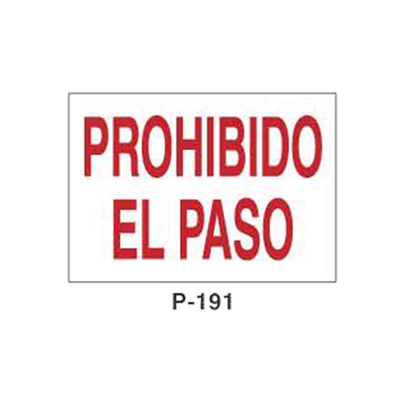 Placa de Prohibición y PCI Tipo 3 (Lámina - Clase A)//Prohibition and Fire Signboard Type 3 (Plastic Sheet - Class A)