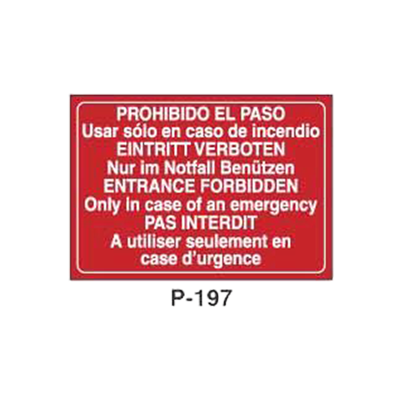 Placa de Prohibición y PCI Tipo 3 (Lámina - Clase A)//Prohibition and Fire Signboard Type 3 (Plastic Sheet - Class A)