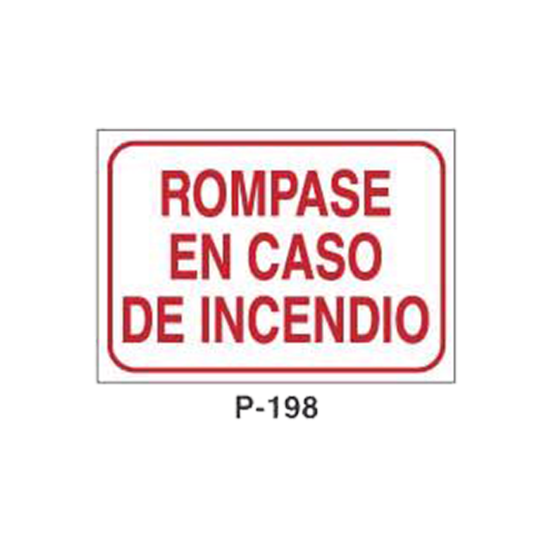Placa de Prohibición y PCI Tipo 3 (Placa - Clase B)//Prohibition and Fire Signboard Type 3 (Plastic Sheet - Class B)