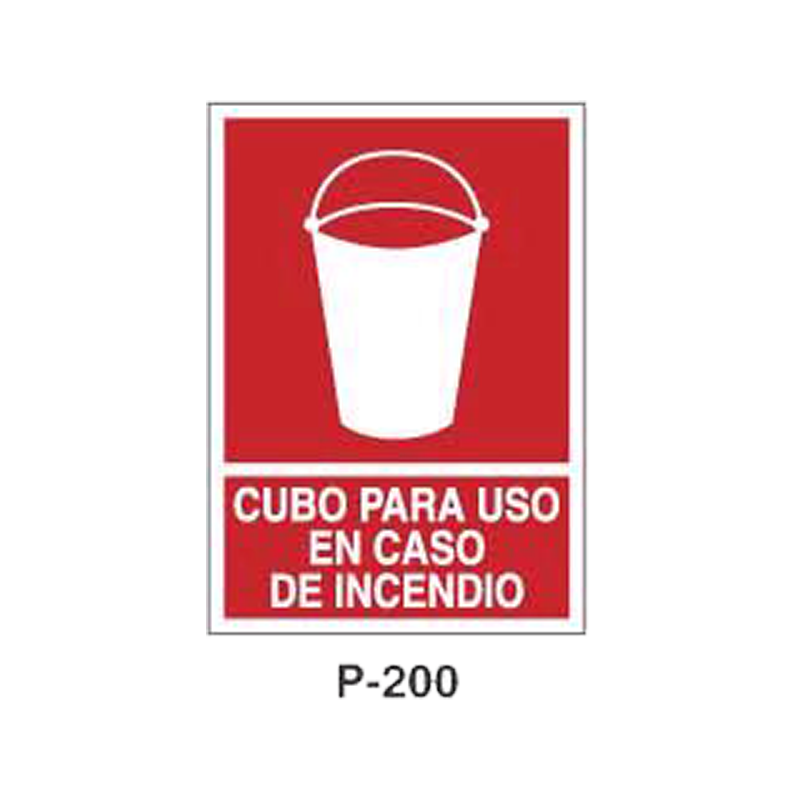 Placa de Prohibición y PCI Tipo 3 (Placa - Clase B)//Prohibition and Fire Signboard Type 3 (Plastic Sheet - Class B)