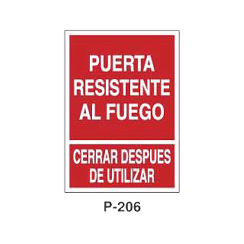 Placa de Prohibición y PCI Tipo 3 (Lámina - Clase A)//Prohibition and Fire Signboard Type 3 (Plastic Sheet - Class A)