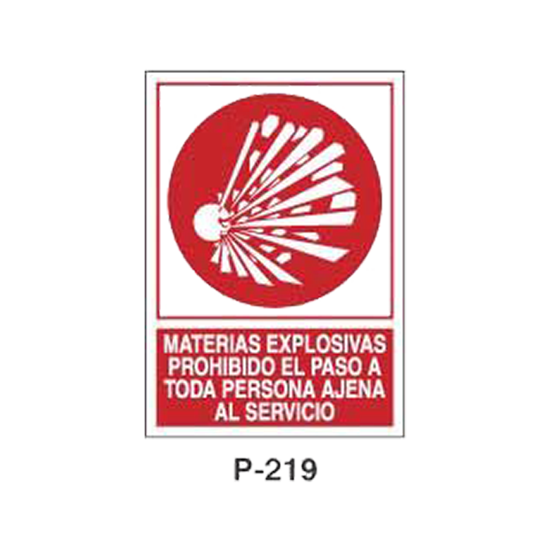 Placa de Prohibición y PCI Tipo 4 (Placa - Clase B)//Prohibition and Fire Signboard Type 4 (Plastic Sheet - Class B)