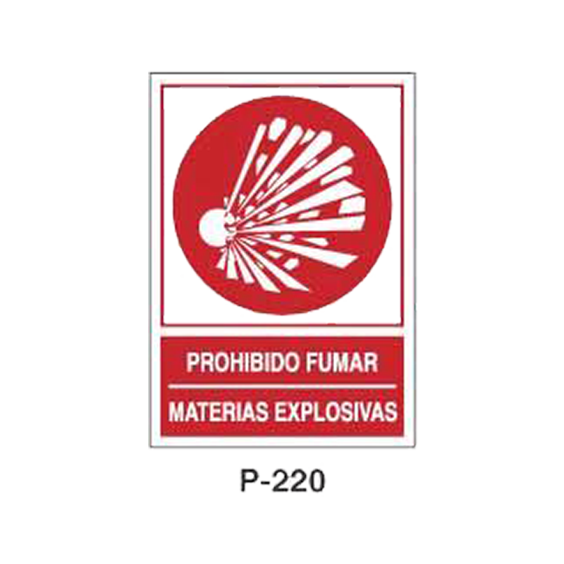 Placa de Prohibición y PCI Tipo 4 (Lámina - Clase A)//Prohibition and Fire Signboard Type 4 (Plastic Sheet - Class A)