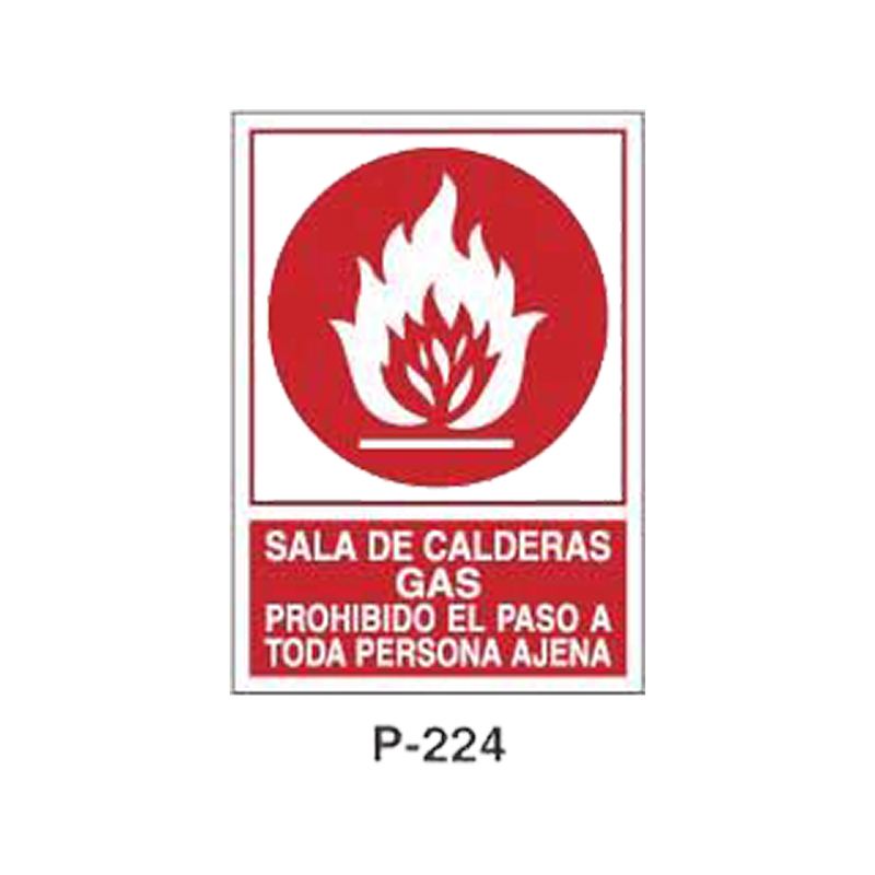 Placa de Prohibición y PCI Tipo 4 (Lámina - Clase A)//Prohibition and Fire Signboard Type 4 (Plastic Sheet - Class A)