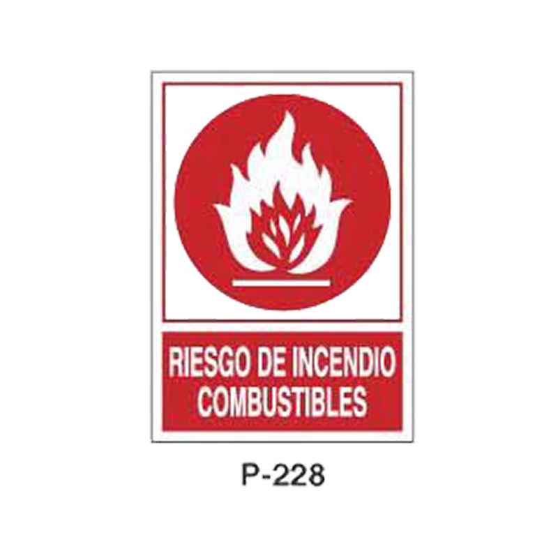 Placa de Prohibición y PCI Tipo 4 (Placa - Clase B)//Prohibition and Fire Signboard Type 4 (Plastic Sheet - Class B)