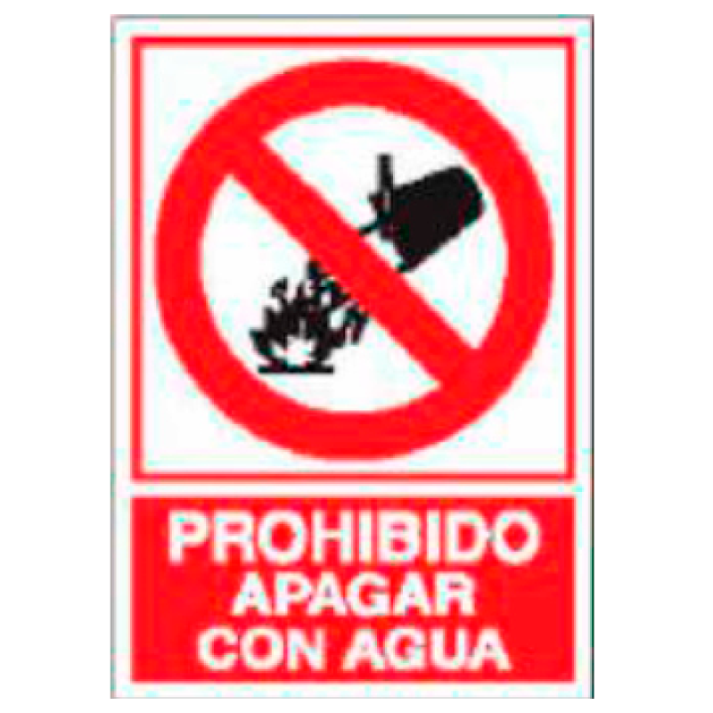 Placa de Prohibición y PCI Tipo 4 (Placa - Clase B)//Prohibition and Fire Signboard Type 4 (Plastic Sheet - Class B)