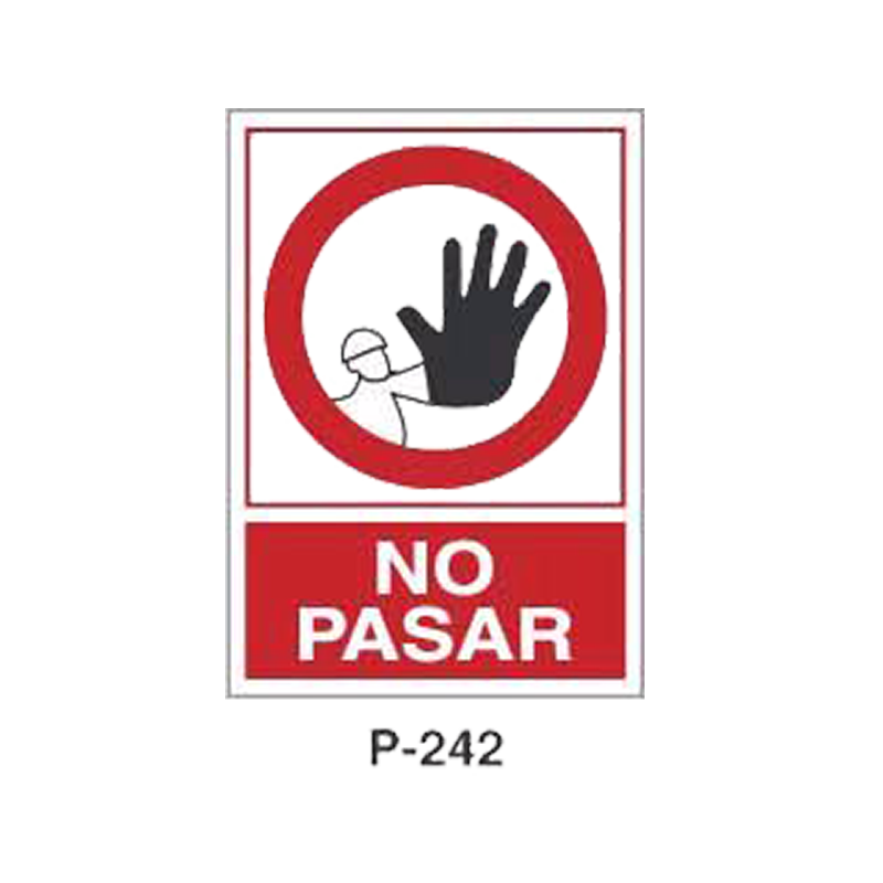 Placa de Prohibición y PCI Tipo 4 (Placa - Clase B)//Prohibition and Fire Signboard Type 4 (Plastic Sheet - Class B)