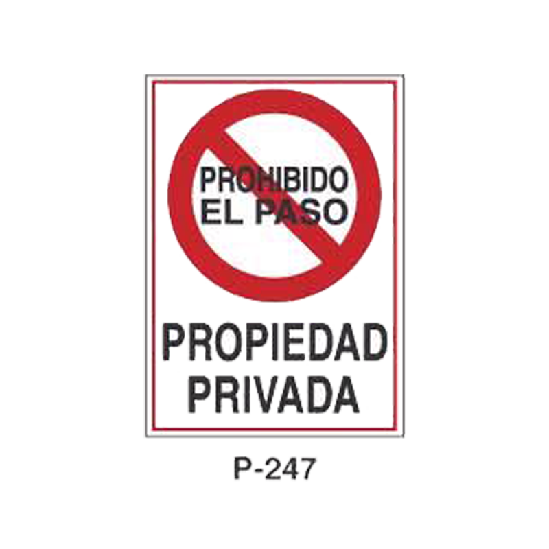 Placa de Prohibición y PCI Tipo 4 (Placa - Clase B)//Prohibition and Fire Signboard Type 4 (Plastic Sheet - Class B)