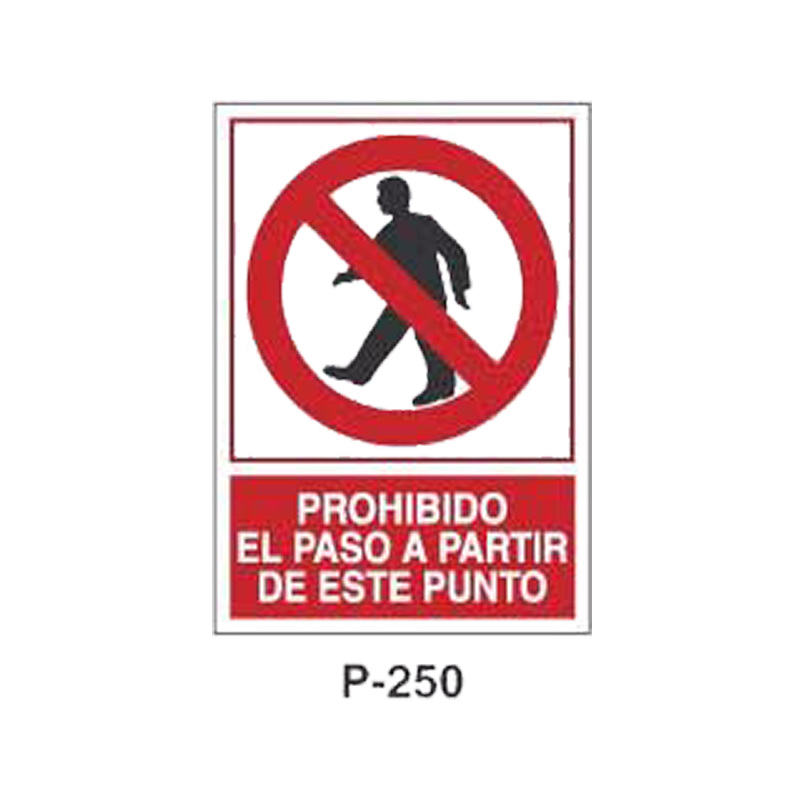 Placa de Prohibición y PCI Tipo 5 (Placa - Clase B)//Prohibition and Fire Signboard Type 5 (Plastic Sheet - Class B)