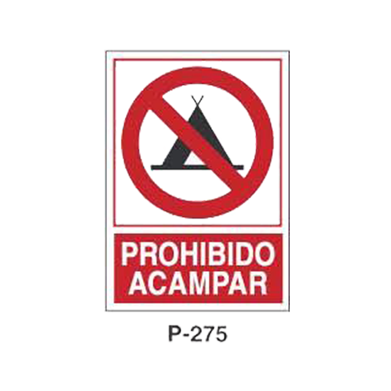 Placa de Prohibición y PCI Tipo 5 (Placa - Clase B)//Prohibition and Fire Signboard Type 5 (Plastic Sheet - Class B)