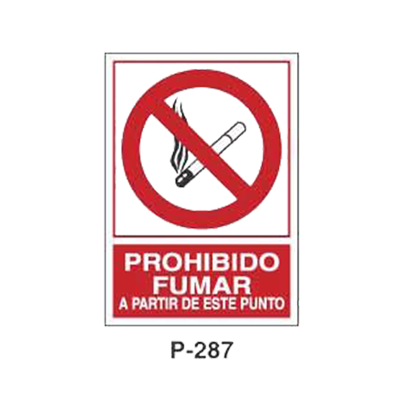 Placa de Prohibición y PCI Tipo 6 (Placa - Clase B)//Prohibition and Fire Signboard Type 6 (Plastic Sheet - Class B)