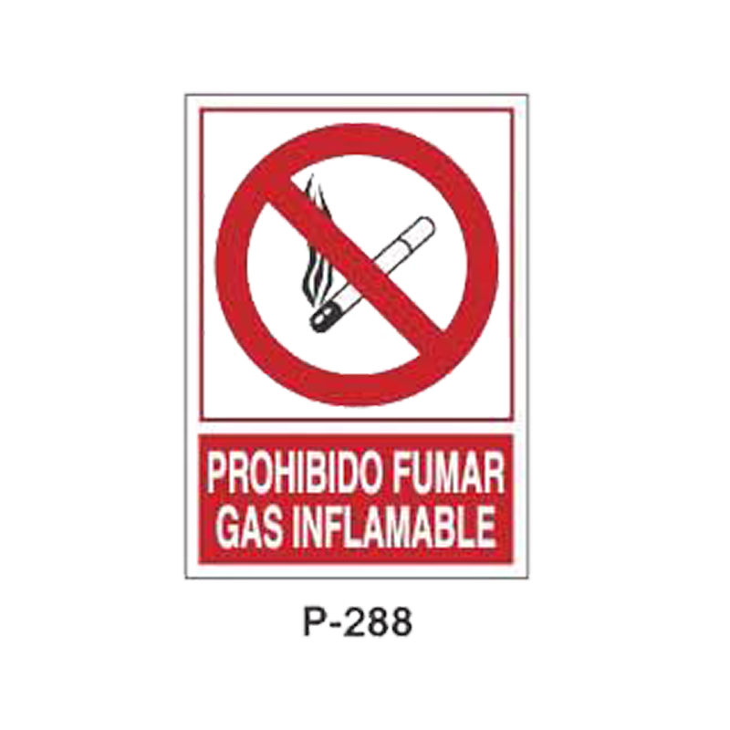 Placa de Prohibición y PCI Tipo 6 (Placa - Clase B)//Prohibition and Fire Signboard Type 6 (Plastic Sheet - Class B)