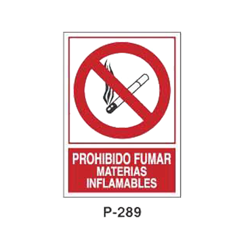 Placa de Prohibición y PCI Tipo 6 (Lámina - Clase A)//Prohibition and Fire Signboard Type 6 (Plastic Sheet - Class A)