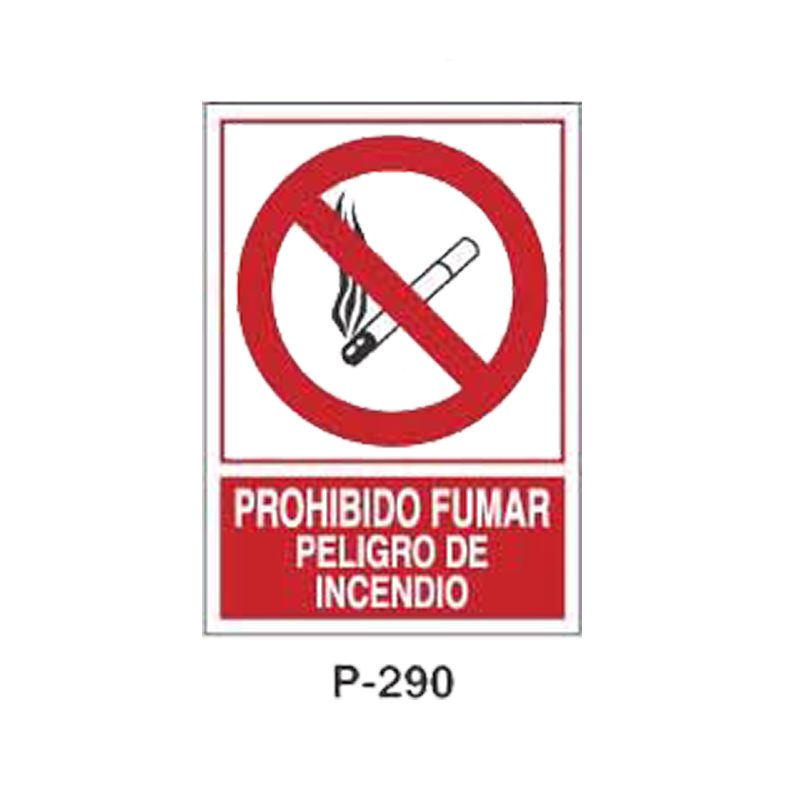 Placa de Prohibición y PCI Tipo 6 (Placa - Clase B)//Prohibition and Fire Signboard Type 6 (Plastic Sheet - Class B)