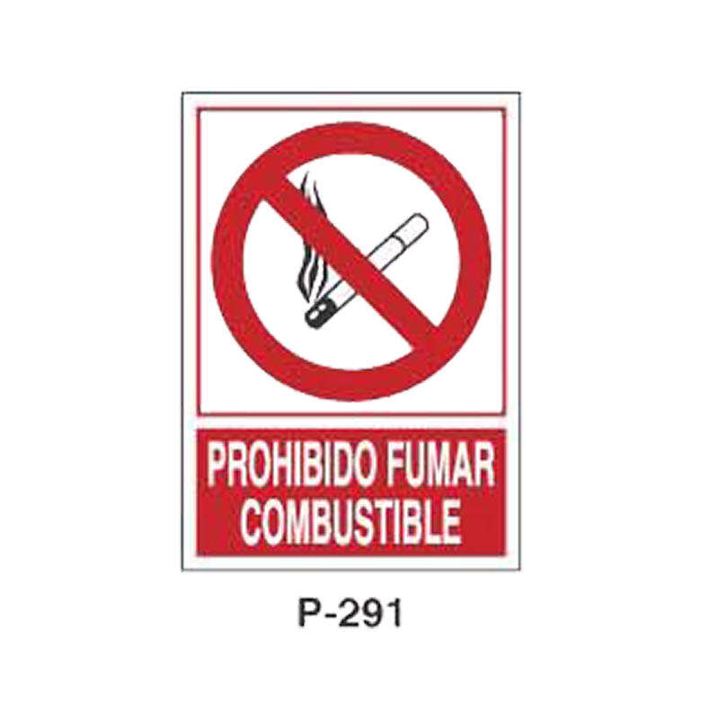 Placa de Prohibición y PCI Tipo 6 (Placa - Clase B)//Prohibition and Fire Signboard Type 6 (Plastic Sheet - Class B)