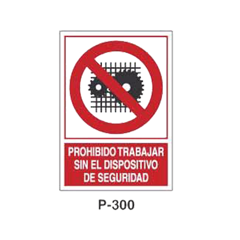 Placa de Prohibición y PCI Tipo 6 (Placa - Clase B)//Prohibition and Fire Signboard Type 6 (Plastic Sheet - Class B)