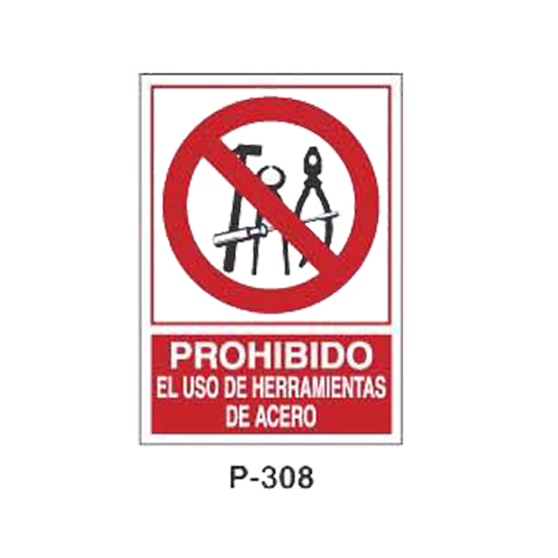 Placa de Prohibición y PCI Tipo 6 (Placa - Clase B)//Prohibition and Fire Signboard Type 6 (Plastic Sheet - Class B)
