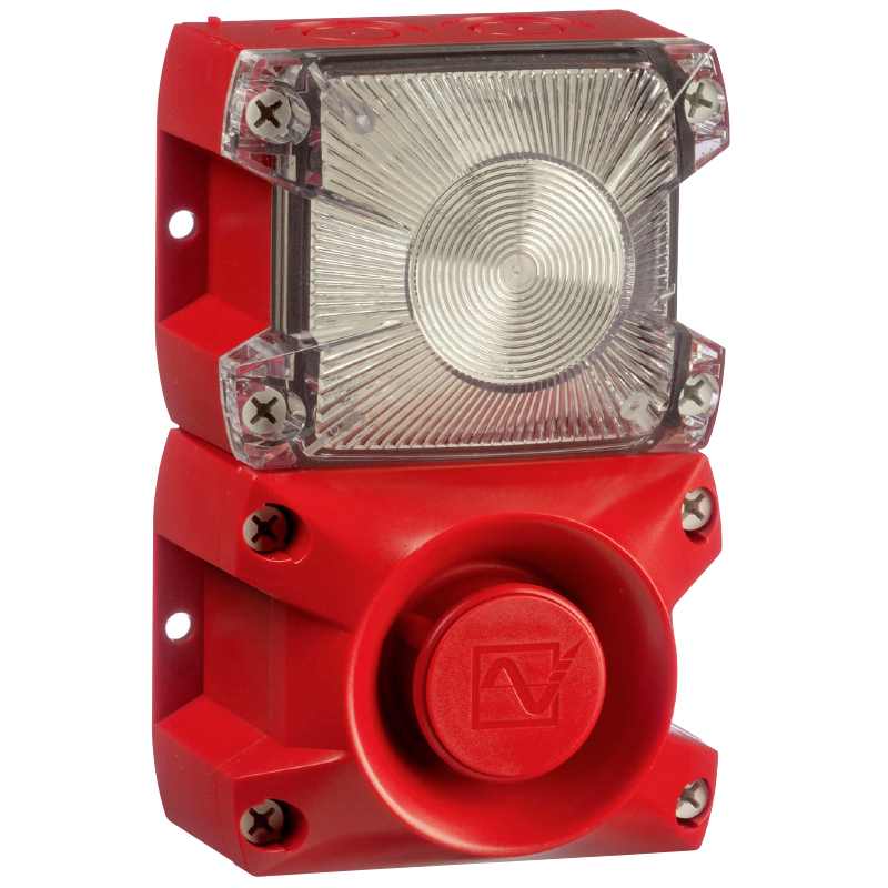 Sirena Flash IP66 PFANNENBERG™ de Lente Transparente EN54/3 y EN54/23//PFANNENBERG™ IP66 EN54/3 and EN54/23 Flash Sounder with Transparent Lens