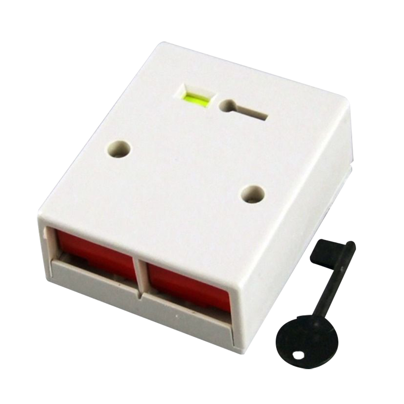 Pulsador de Atraco CQR™ Doble Blanco con Llave//CQR™ Bouble Panic Button with Key