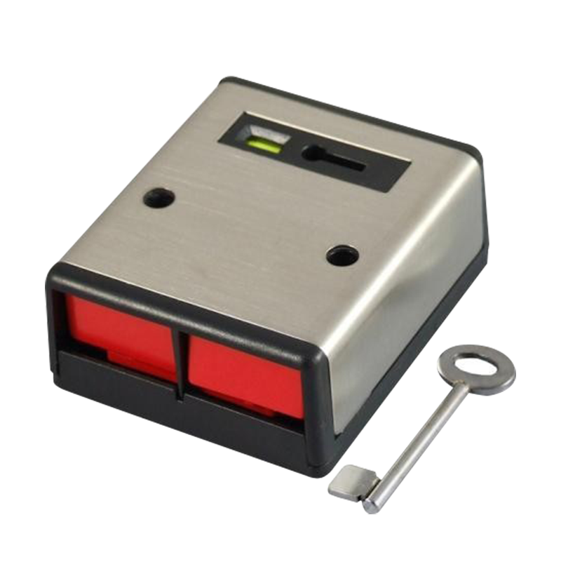 Pulsador de Atraco CQR™ Doble de Acero con Llave//CQR™ Bouble Panic Button with Key