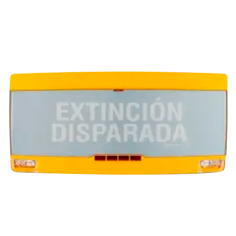 Letrero Luminoso Interior Amarillo HONEYWELL™ de Extinción - EN54/3 y EN54/23//HONEYWELL™ Yellow Indoor Light Sign of Extinction - EN54/3 and EN54/23