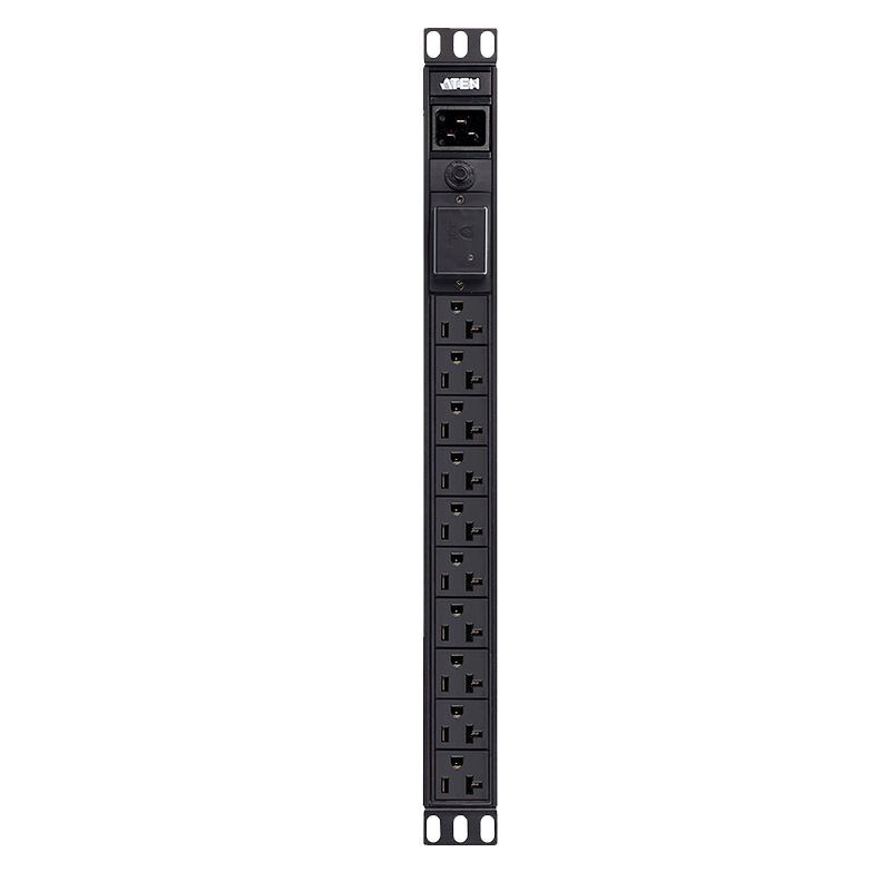 PDU Básica ATEN™ 1U 16A de 18 Puertos con Protección de Tensión//ATEN™ 18-Outlet 1U 16A Extended Depth Basic PDU with Surge Protection