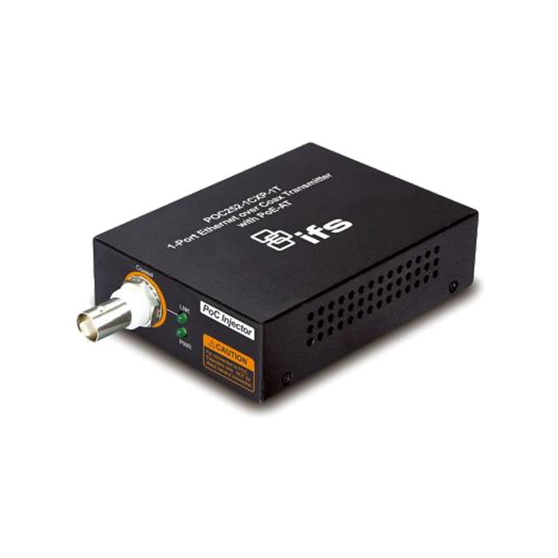 Conversor Industrial PoE+ UTC™ IFS® POC252-1CXP-1T - 30W//UTC™ IFS® 1-Port Coax PoE+ to Ethernet Media Converter - 30W