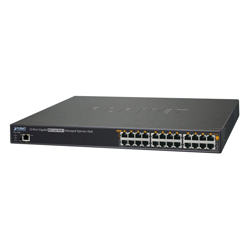 Hub Inyector PoE+ PLANET™ - 12 Puertos (220W)//PLANET™ 12-Port Gigabit IEEE 802.3at PoE+ Managed Injector Hub (220W)