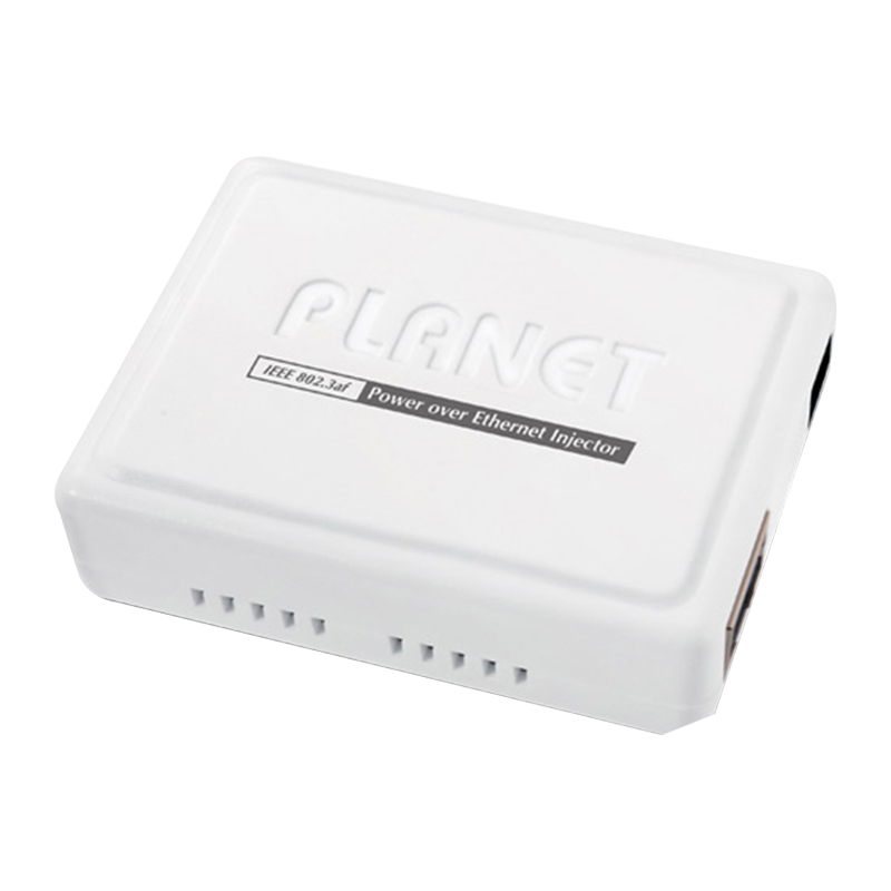 Inyector PoE PLANET™ 10/100 Mbps//PLANET™ IEEE 802.3af Power Over Ethernet Injector (Mid-Span)