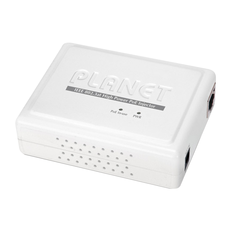 Inyector PoE+ PLANET™ POE-161 (30W)//PLANET™ IEEE 802.3at Gigabit High Power over Ethernet Injector (Mid-Span) (30W)