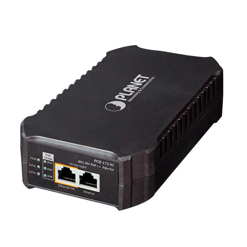 Inyector Ultra PoE PLANET™ POE-175-95 (95W)//PLANET™ Single-Port 10/100/1000Mbps 802.3bt PoE Injector (95W)