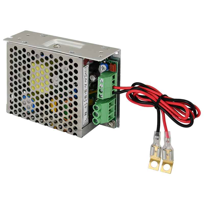 Fuente PULSAR® con Respaldo en Caja de Rejilla 13.8VDC/3Amp con Conectores Cableados//13.8VDC / 3Amp Grid Box Backed PULSAR® Power Supply with Hardwired Connectors