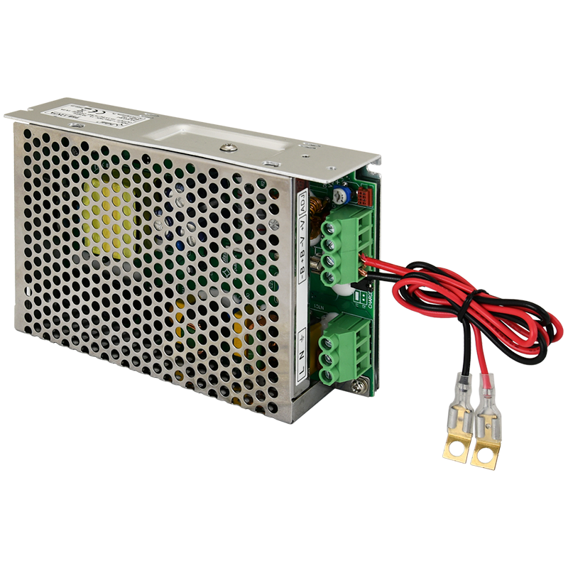 Fuente PULSAR® con Respaldo en Caja de Rejilla 13.8VDC/7Amp con Conectores Cableados//13.8VDC / 7Amp Grid Box Backed PULSAR® Power Supply with Hardwired Connectors