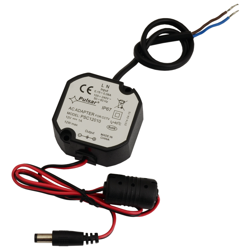 Fuente de Alimentación IP67 PULSAR® de 12VDC/1Amp (55 mm)//PULSAR® IP67 12V/1A/55MM Power Adapter