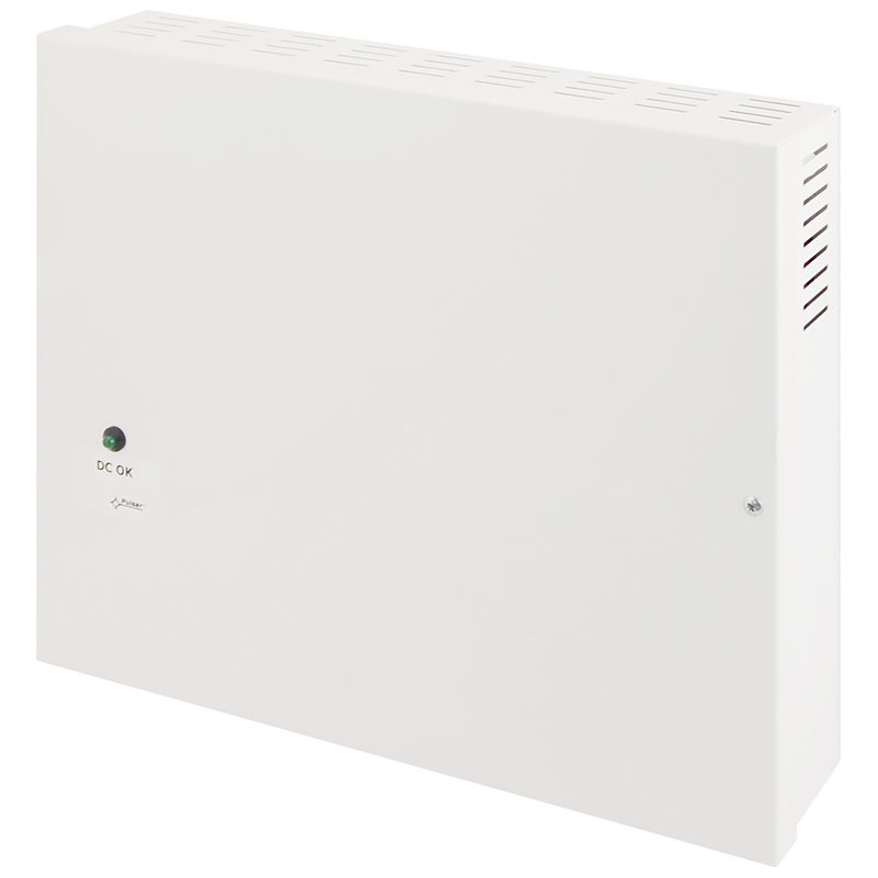 Fuente con Fusibles PULSAR® de 12VDC/8Amp (8 Salidas de 1Amp/TOPIC) en Caja Metálica//PULSAR® PSU with Fuses 12V / 8A / 8x1A / TOPIC in Metal Enclosure