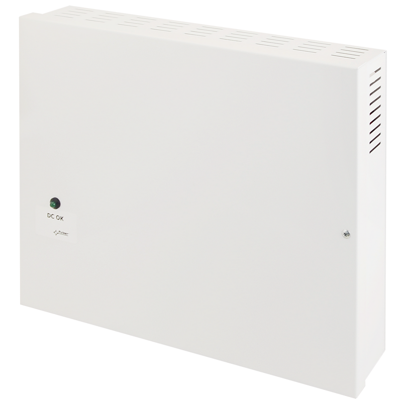Fuente con Fusibles PULSAR® de 12VDC/16Amp (16 Salidas de 1Amp/TOPIC) en Caja Metálica//PULSAR® PSU with Fuses 12V / 16A / 16x1A / TOPIC in Metal Enclosure