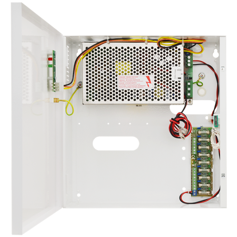 Fuente PULSAR® de 13.8VDC/9Amp (9 Salidas de 1Amp) con Respaldo de 17Ah//PULSAR® Switched and Buffered PSU 13,8V / 9A / 9x1A / 17Ah